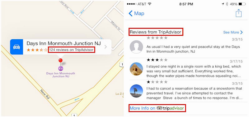 Apple Maps Tripadvisor
